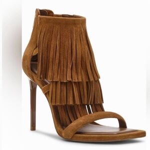 Steve Madden Brown Fringed Heels